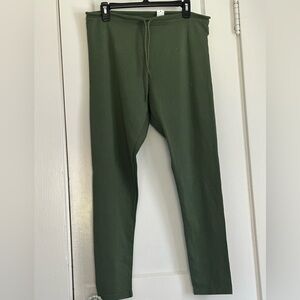 NWOT Aerie OFFLINE Olive Green Hi-Rise Leggings with Drawstring Waist , size XL